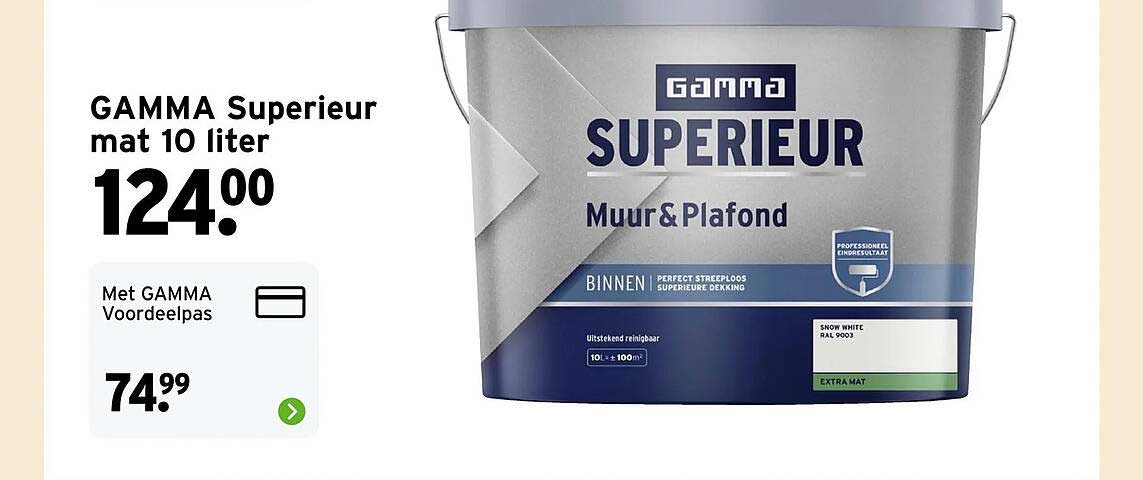 GAMMA Superieur mat 10 liter