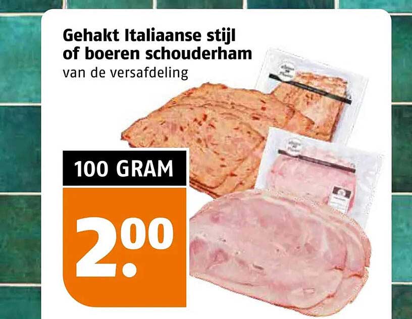 Gehakt Italiaanse stijl of boeren schouderham van de versafdeling