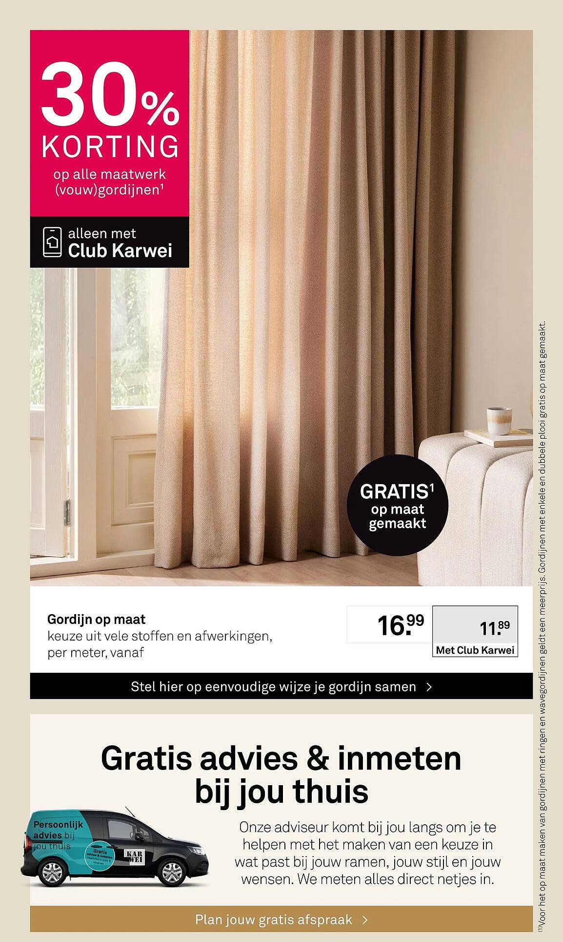 Gordijn op maat