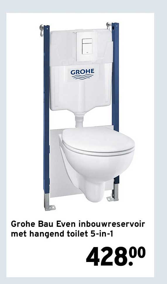 Grohe Bau Even inbouwreservoir met hangend toilet 5-in-1