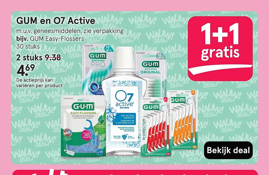 GUM en O7 Active 1+1 gratis
