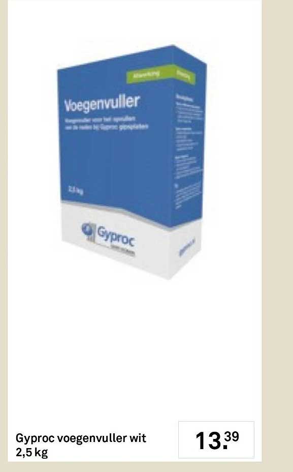 Gyproc voegenvuller wit 2,5 kg