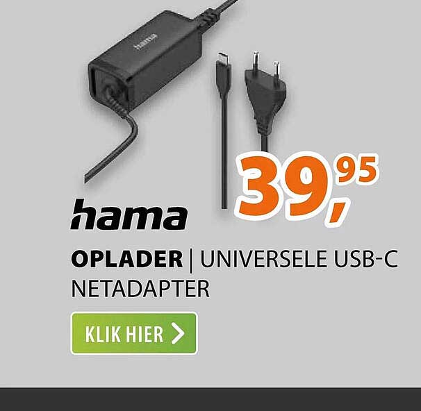 hama OPLADER | UNIVERSELE USB-C NETADAPTER