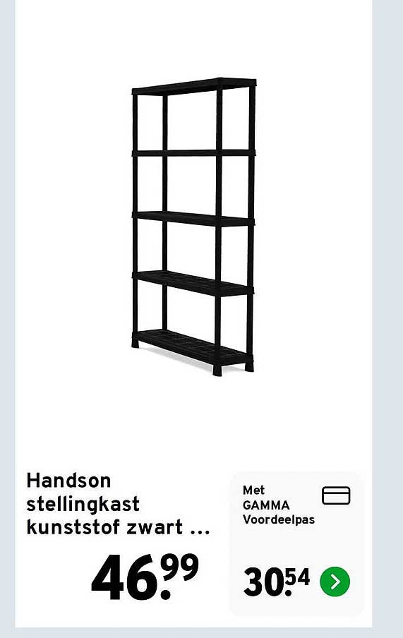 Handson stellingkast kunststof zwart ...