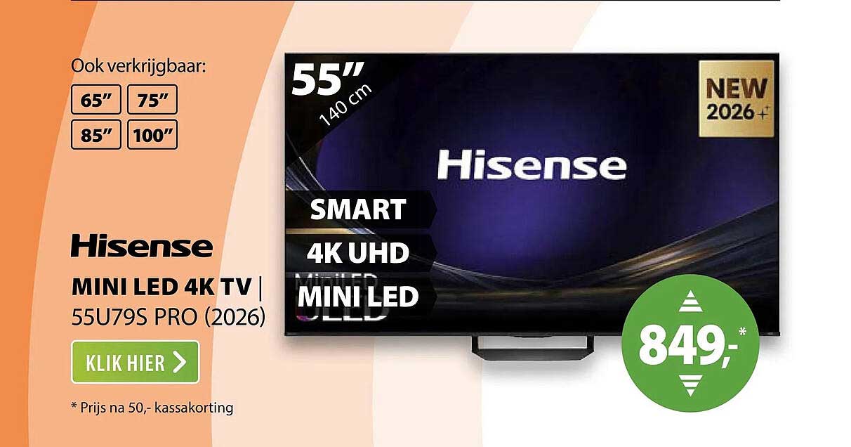 Hisense MINI LED 4K TV | 55U79S PRO (2026)