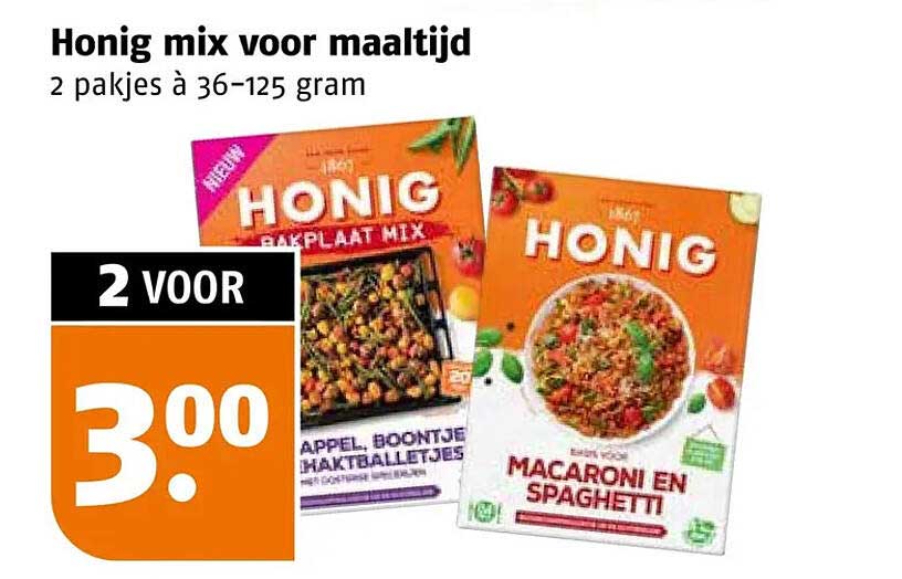 Honig mix voor maaltijd 2 voor