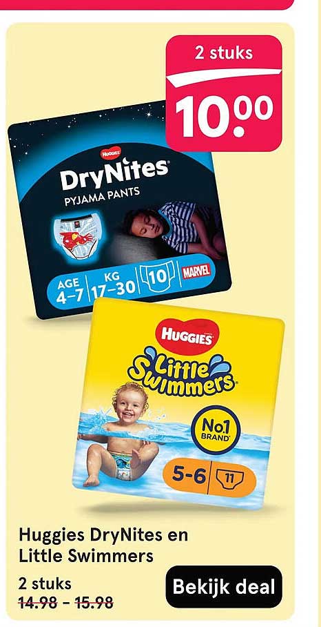 Huggies DryNites en Little Swimmers 2 stuks