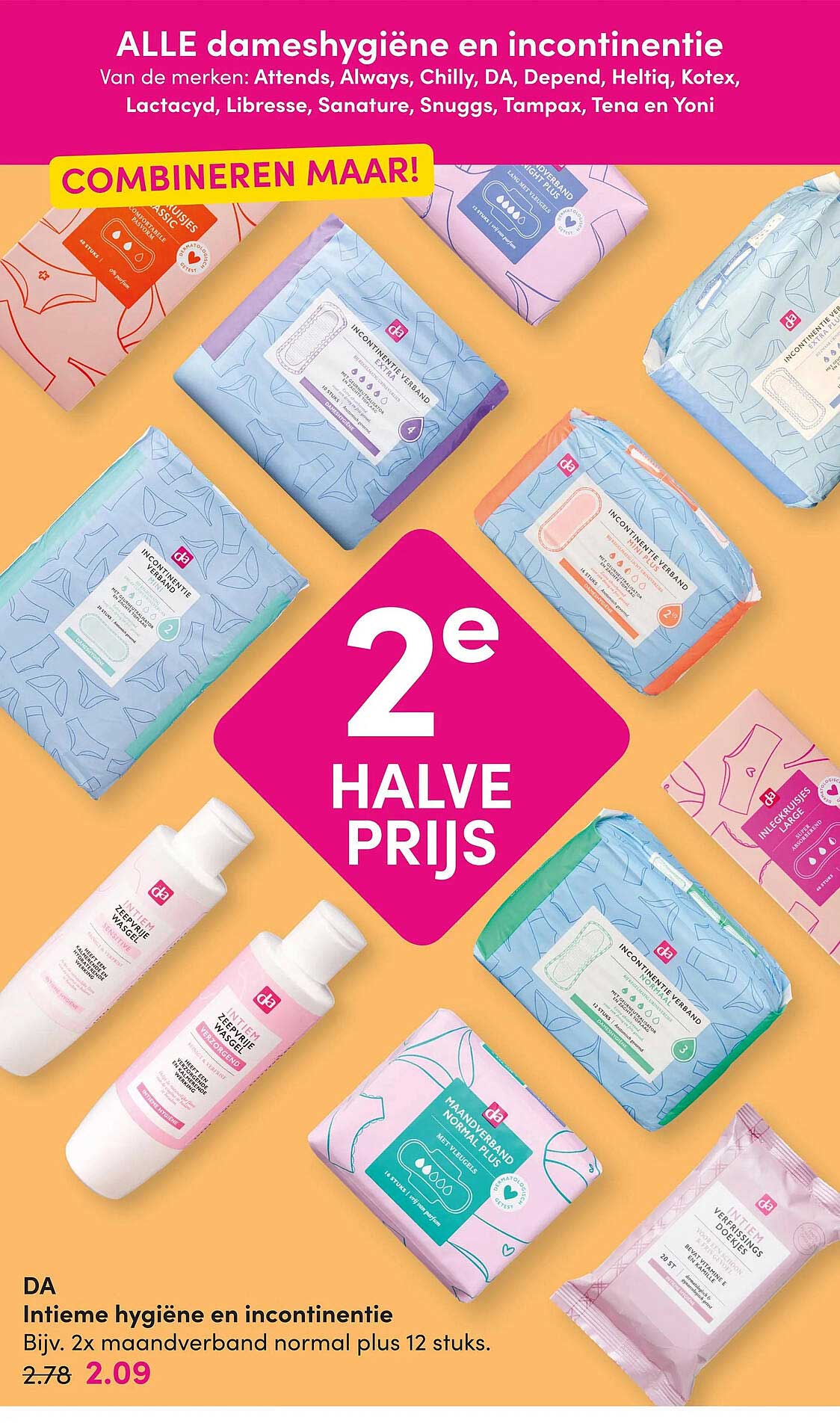 Intieme hygiëne en incontinentie 2e halve prijs