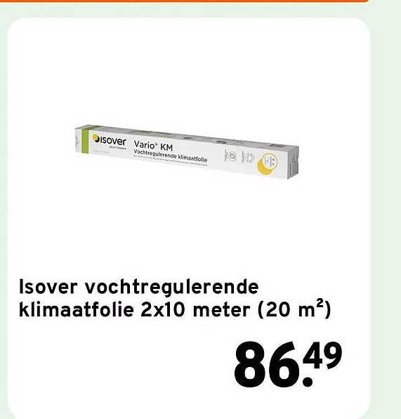 Isover vochtregulerende klimaatfolie 2x10 meter (20 m²)