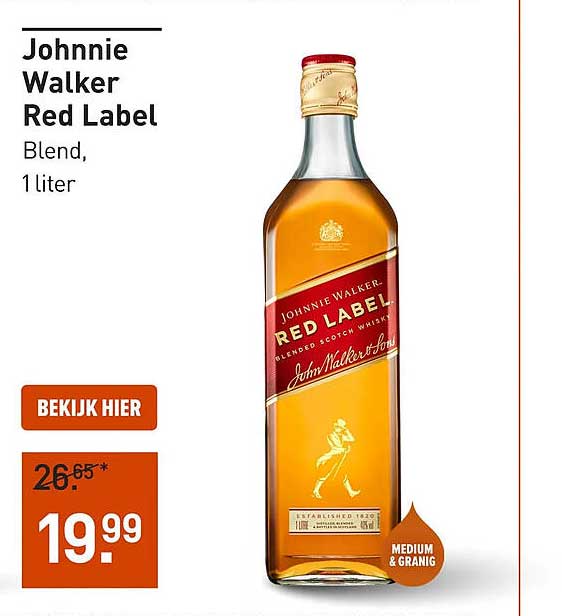 Johnnie Walker Red Label Blend, 1 liter