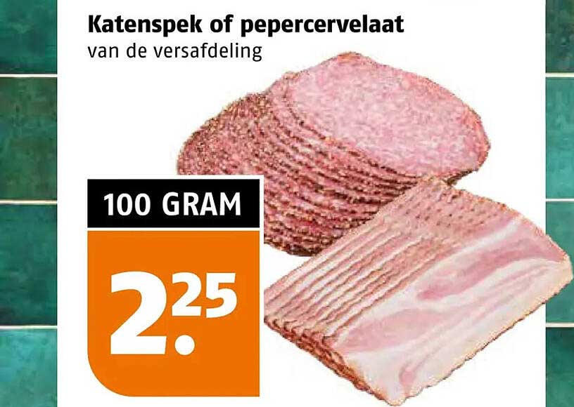 Katenspek of pepercervelaat van de versafdeling