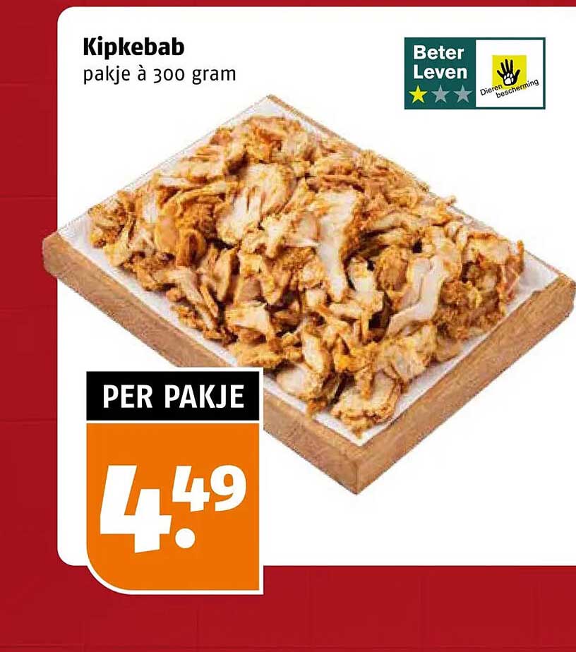 Kipkebab pakje à 300 gram