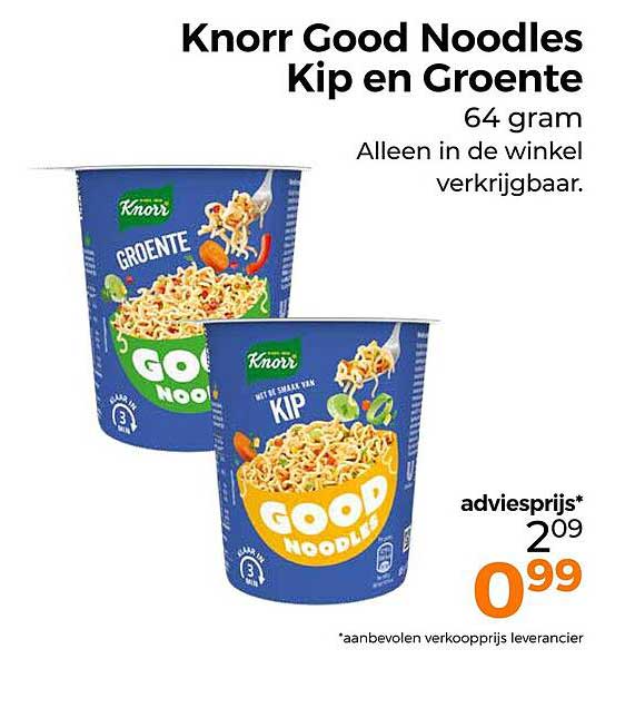 Knorr Good Noodles Kip en Groente 64 gram