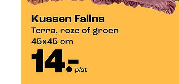 Kussen Fallna Terra, roze of groen 45x45 cm