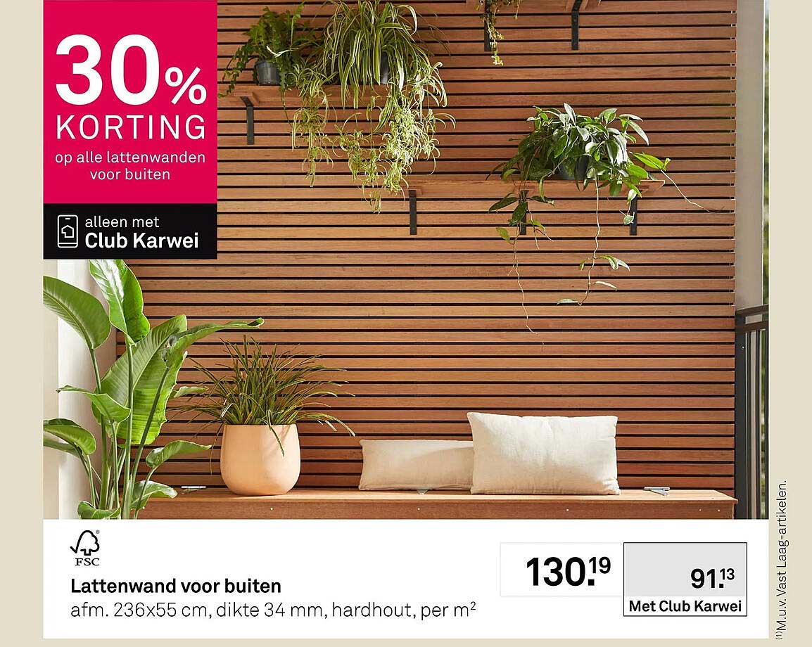 Lattenwand voor buiten
