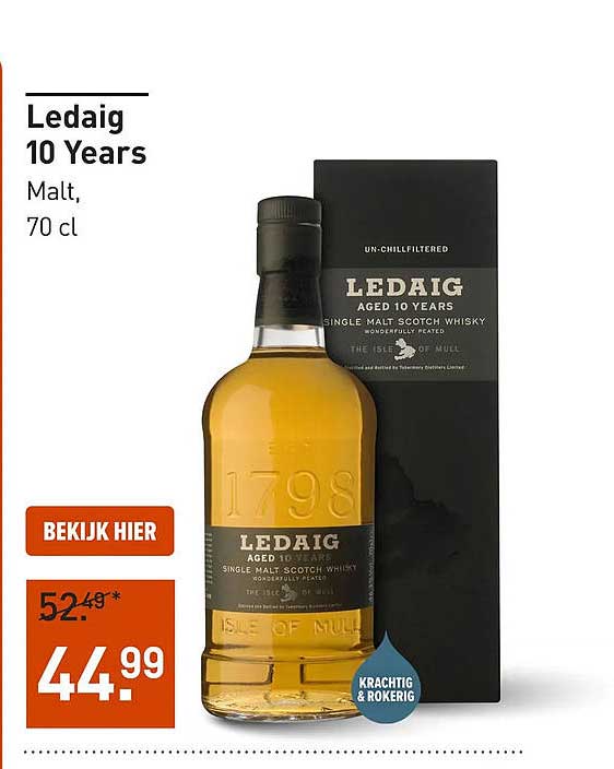 Ledaig 10 Years Malt, 70 cl