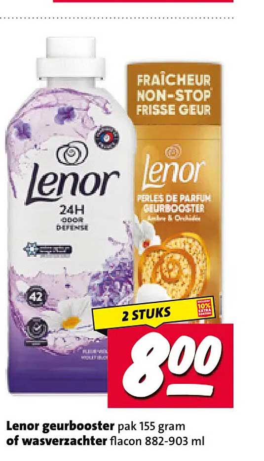 Lenor geurbooster pak 155 gram of wasverzachter flacon 882-903 ml 2 stuks