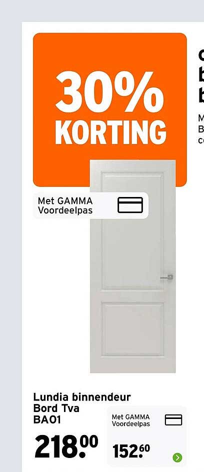 Lundia binnendeur Bord Tva BA01 30% korting