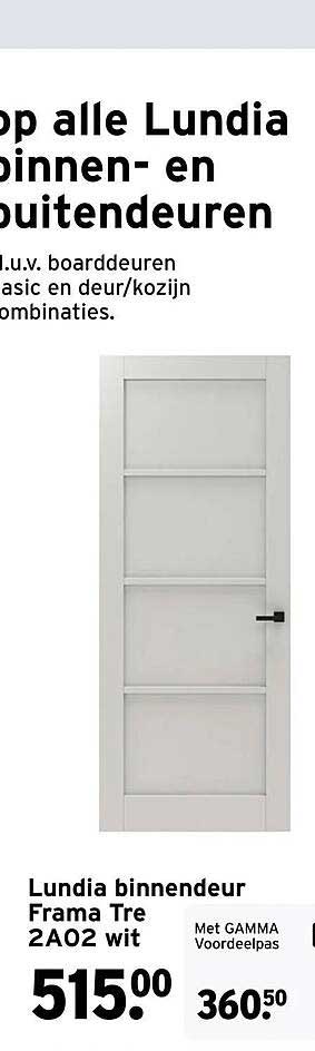 Lundia binnendeur Frama Tre 2A02 wit