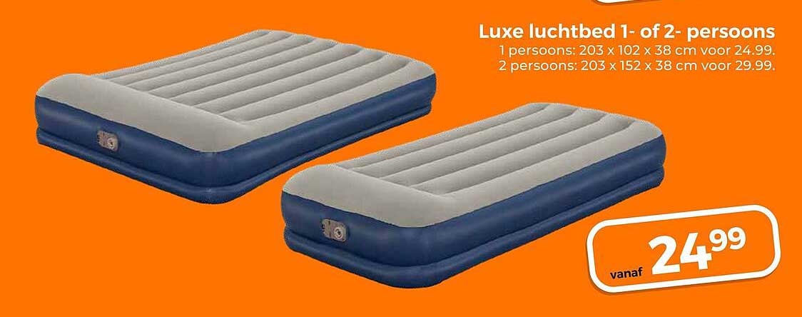 Luxe luchtbed 1- of 2-persoons