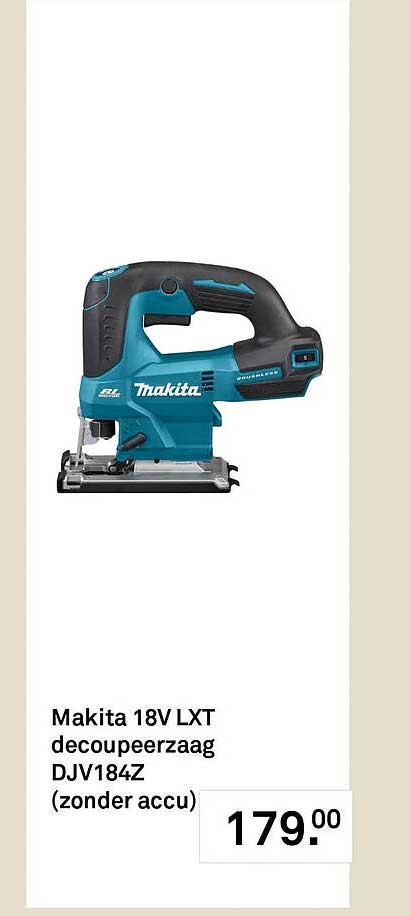 Makita 18V LXT decoupeerzaag DJV184Z (zonder accu)