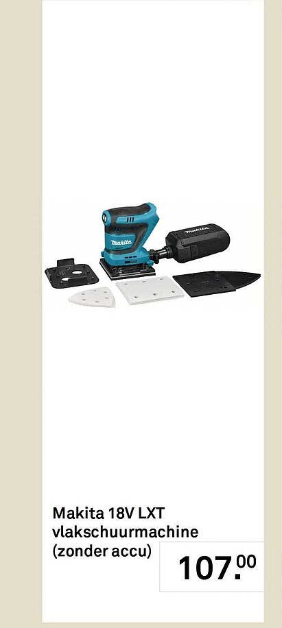 Makita 18V LXT vlakschuurmachine (zonder accu)