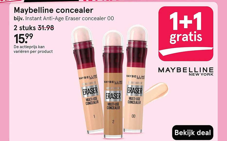 Maybelline concealer 1+1 gratis