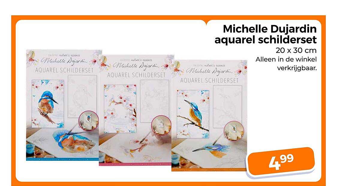 Michelle Dujardin aquarel schilderset