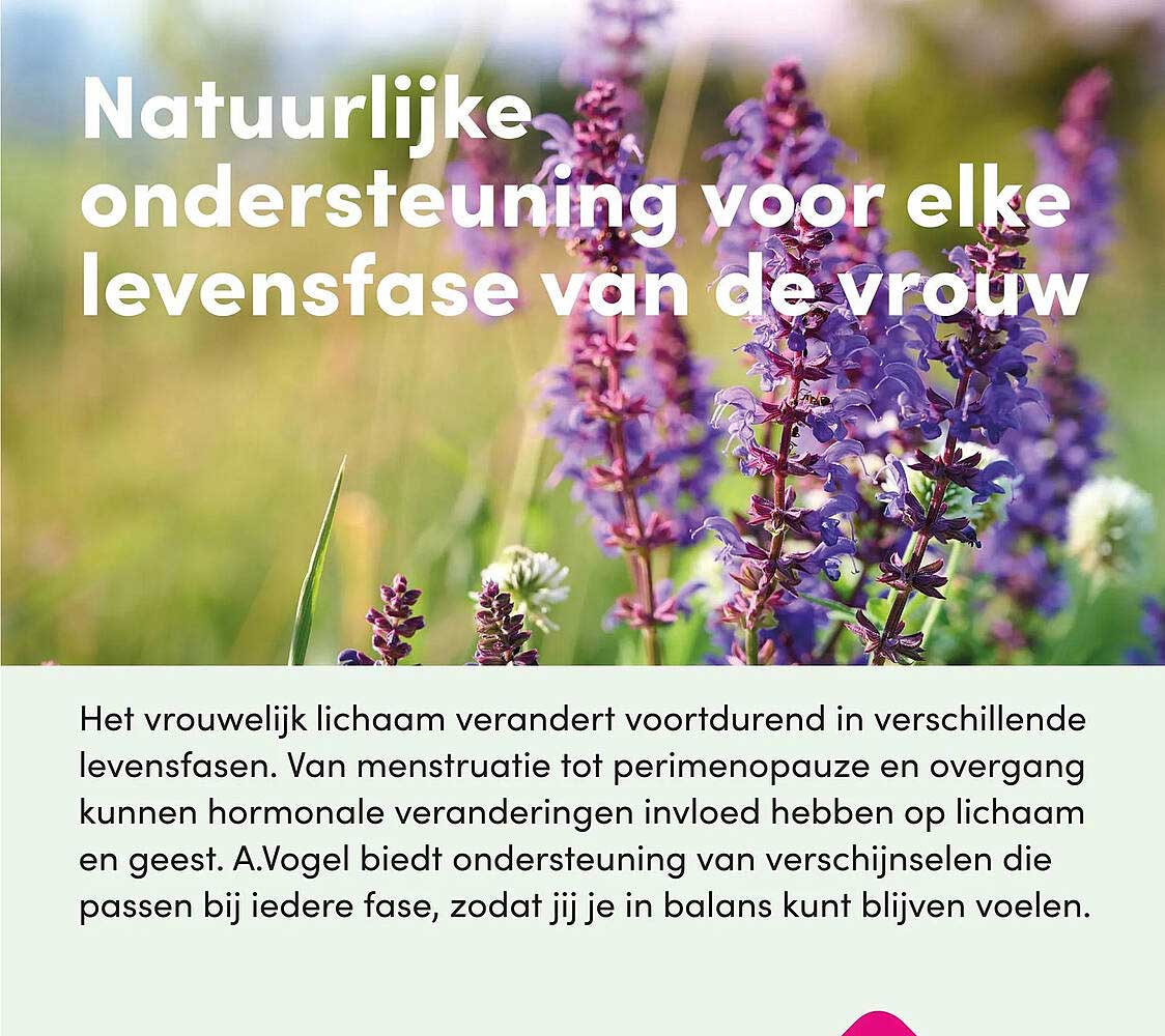 Natuurlijke ondersteuning voor elke levensfase van de vrouw