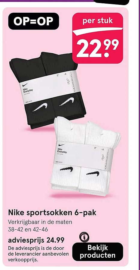 Nike sportsokken 6-pak