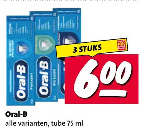 Oral-B alle varianten, tube 75 ml 3 stuks