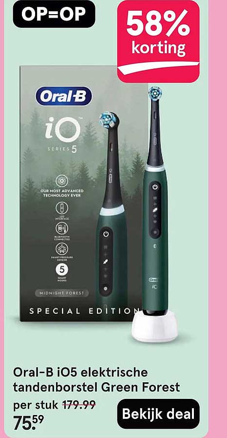 Oral-B iO5 elektrische tandenborstel Green Forest