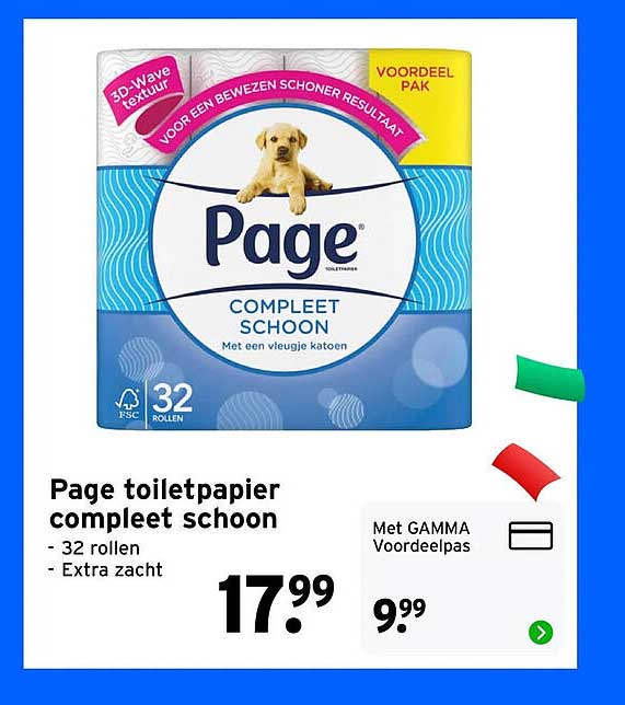 Page toiletpapier compleet schoon