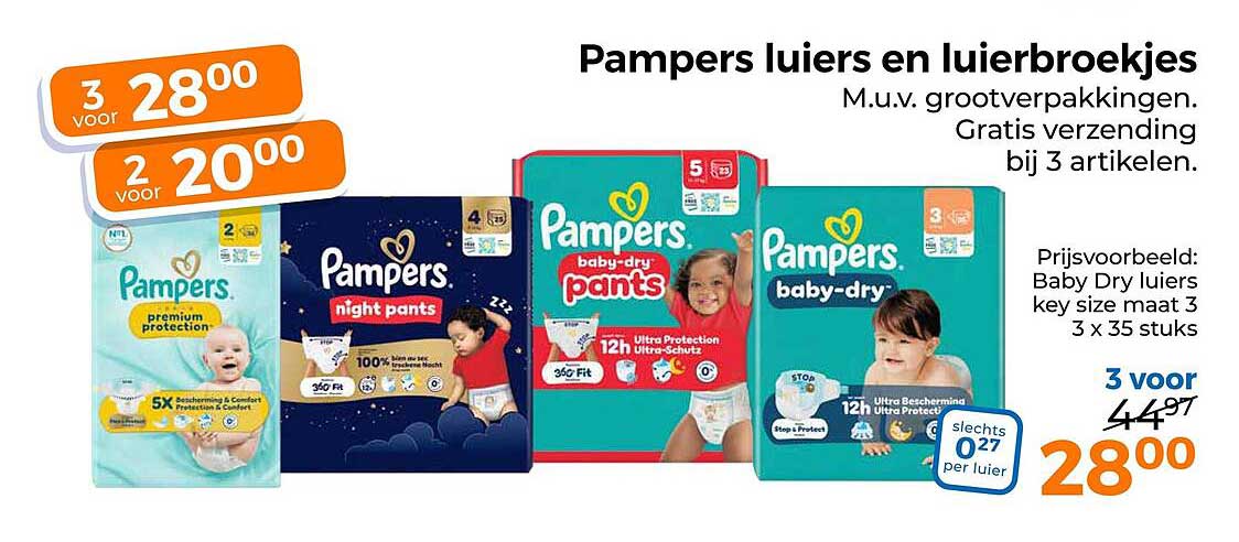 Pampers luiers en luierbroekjes