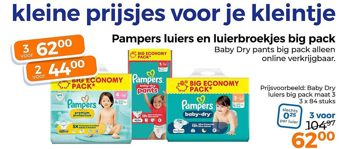 Pampers luiers en luierbroekjes big pack