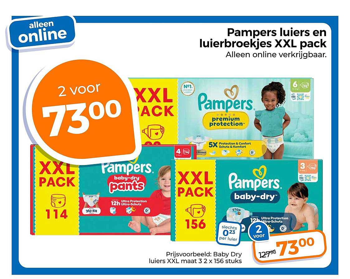 Pampers luiers en luierbroekjes XXL pack
