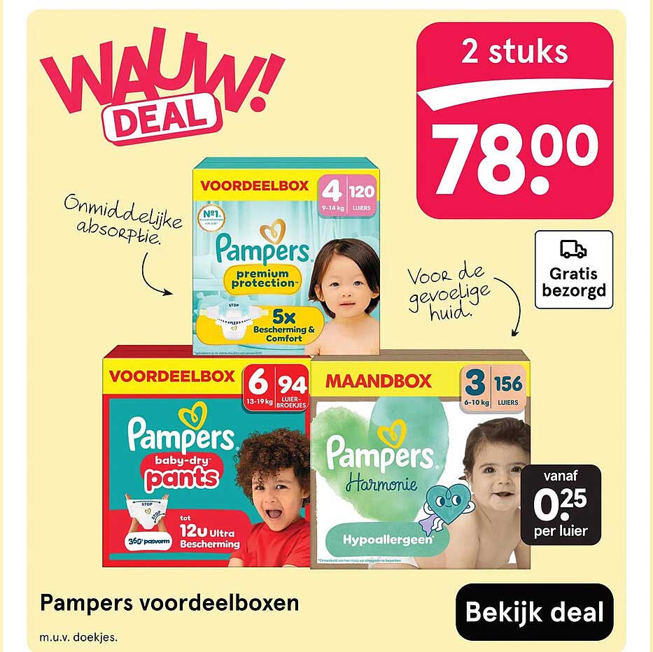Pampers voordeelboxen
