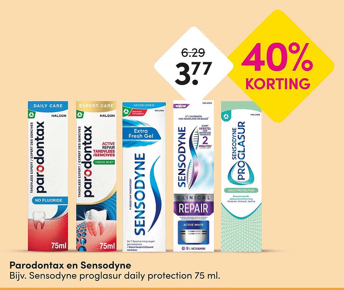 Parodontax en Sensodyne