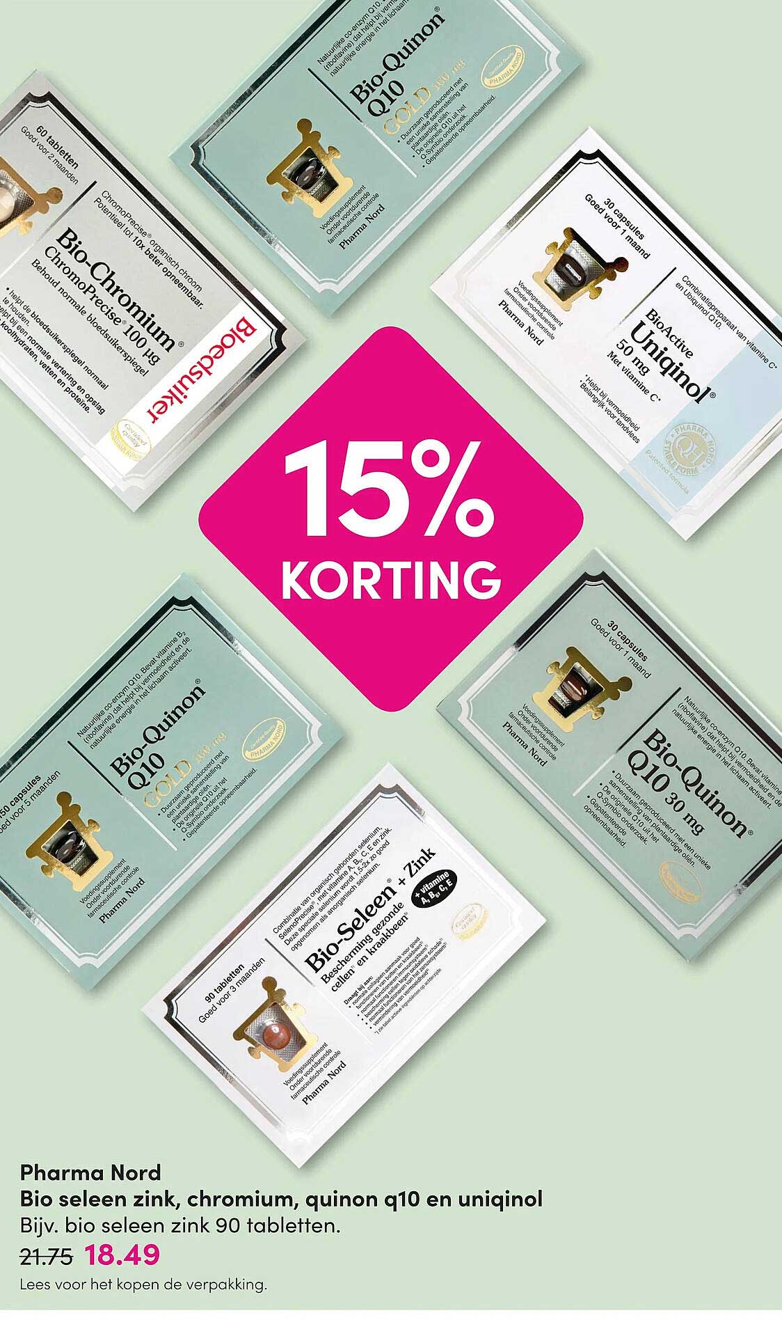Pharma Nord Bio seleen zink, chromium, quinon q10 en uniqinol