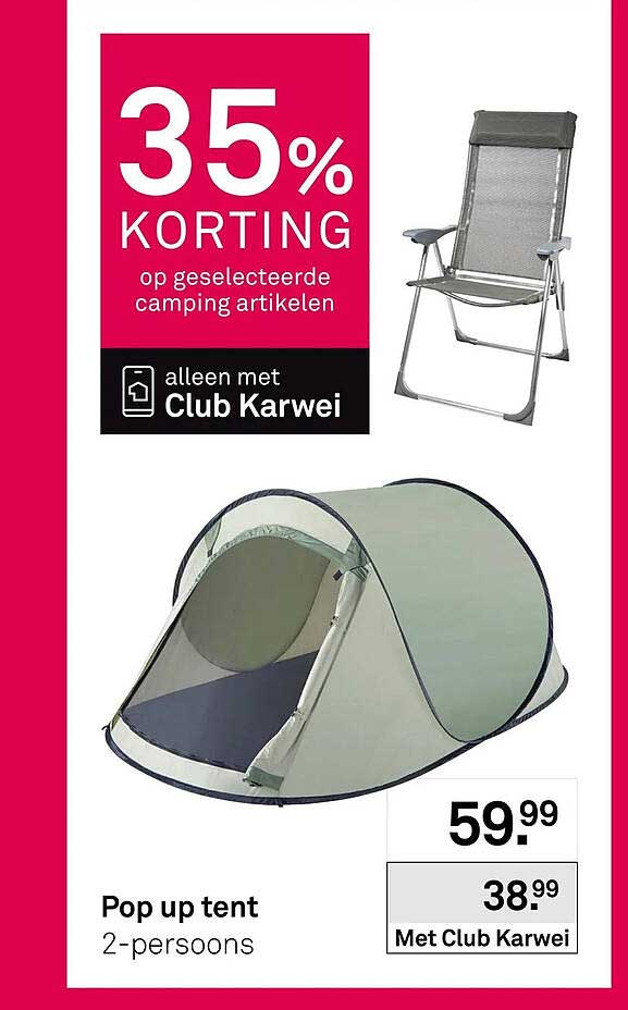 Pop up tent 2-persoons