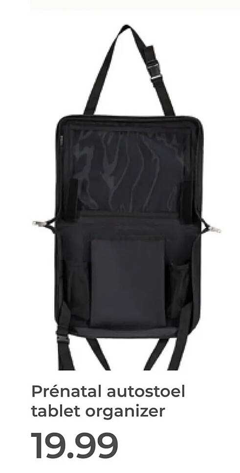Prénatal autostoel tablet organizer