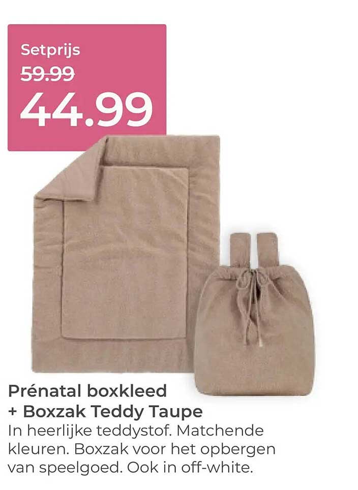 Prénatal boxkleed + Boxzak Teddy Taupe