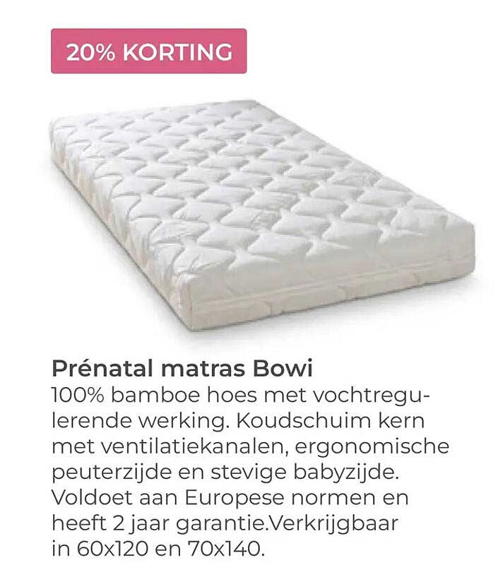 Prénatal matras Bowie 20% KORTING