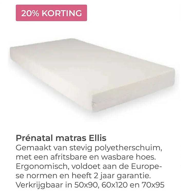 Prénatal matras Ellis 20% KORTING