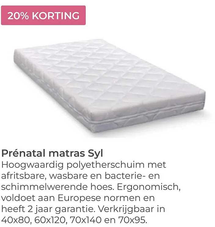 Prénatal matras Syl 20% KORTING