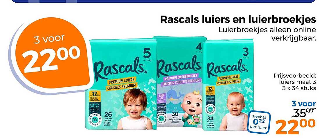 Rascals luiers en luierbroekjes