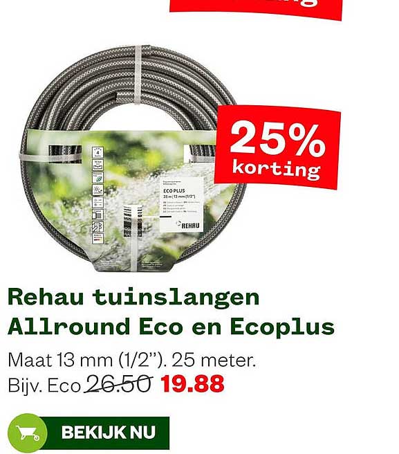 Rehau tuinslangen Allround Eco en Ecoplus