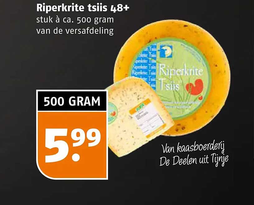 Riperkrite tsiis 48+ stuk à ca. 500 gram van de versafdeling