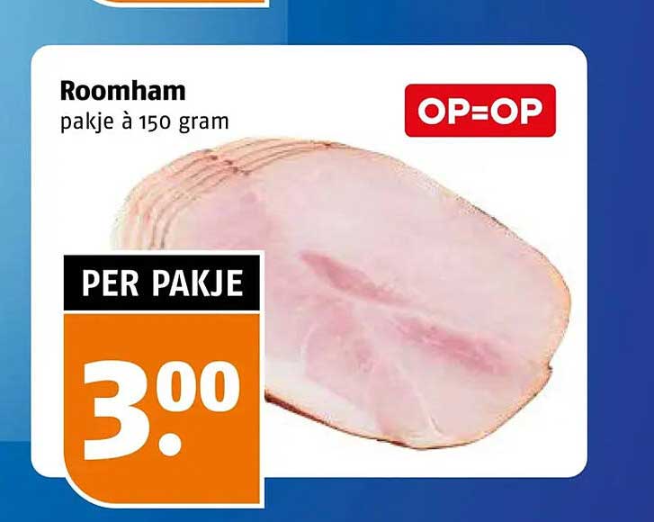 Roomham pakje à 150 gram OP=OP