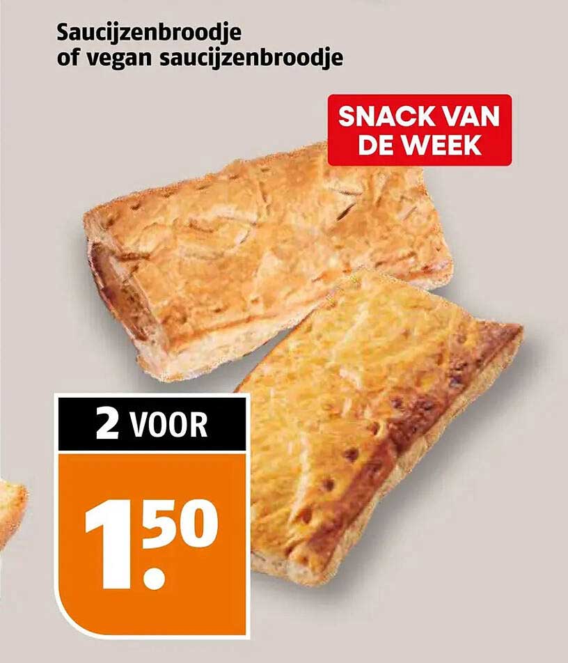 Saucijzenbroodje of vegan saucijzenbroodje
